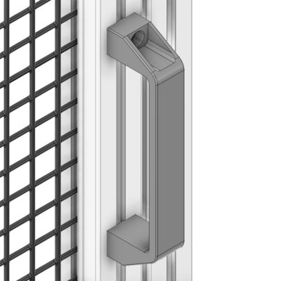 50-200-1 MODULAR SOLUTIONS HANDLE<br>180 PULL HANDLE GRAY